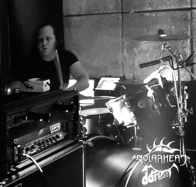 Peter performing with Solarhead
